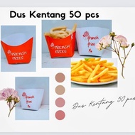 Small French Fries Box Cardboard / French Fries Box 50 Pcs