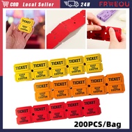 200PCS Ticket Roll For Classroom Drink Events Colorful Lottery /Ticket Roll/Ticket Stub/ Party