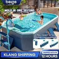 2024 Newest Non Inflatable Durable Family Foldable Swimming Pool Outdoor Kolam Lipat Terkini