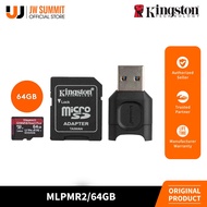 Kingston 64GB Canvas React Plus microSD Card w/ MobileLite Plus microSD Reader (MLPMR2/64GB)