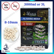 SL Aqua Ceramic Cylinder Bio Filter Media 3L | bio filter media aquarium bio media bakteria bacteria