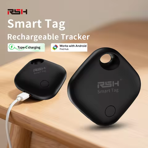 Rechargeable Locator Home Item Tracker Bluetooth Smart Tag via Google's Find Hub App Play Sound Long