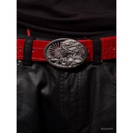 Breathable Sports Distressed Black Red Asian Culture Belt Unisex 7AYM