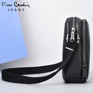 🈶Pierre Cardin Men's Real-Leather Bag Shoulder Bag Trendy Vertical Korean Style Business Casual Men's Bags Messenger Bag