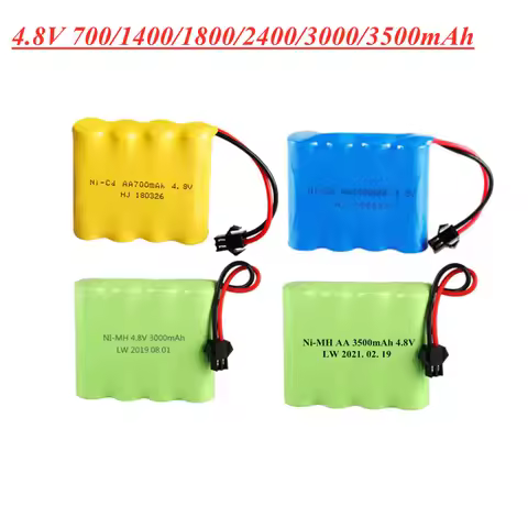 4.8V NI-MH NI-CD Battery 700mAh/1400mAh/1800mAh/2400mAh/3000mAh 3500mAh 4500mAh 5000mah for RC Toys 