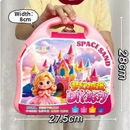 Magic Kinetic Play Sand Set for Kids 3 Theme Scenes Non‐Toxic Sensory Toy Portable Box Gift for kids