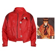 ✤▼✙Takerlama Akira Kaneda Jacket Cosplay Red Men Coat Capsule Pill Printed Bomber Motorcycle Rider L