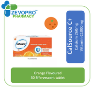 CalSource C+ Calsium 260mg   Vitamin C1000mg Orange Flavoured 30 Effervescent tablet [EXP 2025]