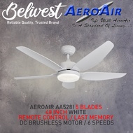 (CLIMATE VOUCHER) (LOWEST PRICE GUARANTEED) AEROAIR AA-528i 48 56inch DC Motor Ceiling Fan - with/wi