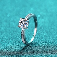 Diamond Ring 2 Rings Moissanite Female Heart Micro-Inlaid Arrow Carat Eight Cross-Border GZMQ