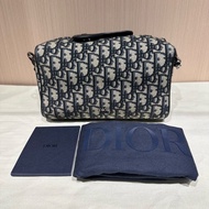 DIOR迪奧Lingot 22馬鞍翻蓋老花刺繡手提單肩斜挎包