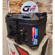 DUHAN ABS 45Liters HARD PLASTIC TOP BOX W/ steel base plate, innerliner, 2keys, and backrest