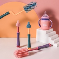 3 in 1 Soft Silicone 360 Degrees Rotate Milk Bottle Cleanning Brush Botol Susu Berus