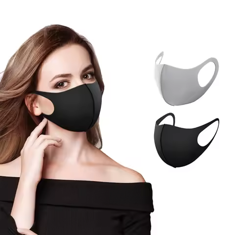 Fashion Solid Earloop Mask Spring Dustproof Washable Reusable Face Mask Unisex Outdoor Travel Breath