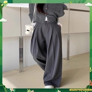 VELIN M-5XL (25-46) Plus Size Pants For Woman Korean High Waist Suit Pants Loose Wide Leg Trousers