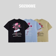 [ Sozo-one ] - Rise&Bloom 220g/m2 Cotton T-shirt X8008 Oversize Couple