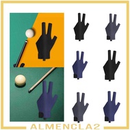 [Almencla2] 3 Fingers Billiard Glove Pool Glove Pool Cue Snooker Cue Sport Glove Elastic Glove