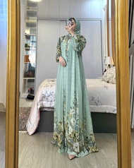 carisa set hijab gamis set hijab terbaru kekinian 2025  busana muslim mewah lebaranbahan rayon diamo