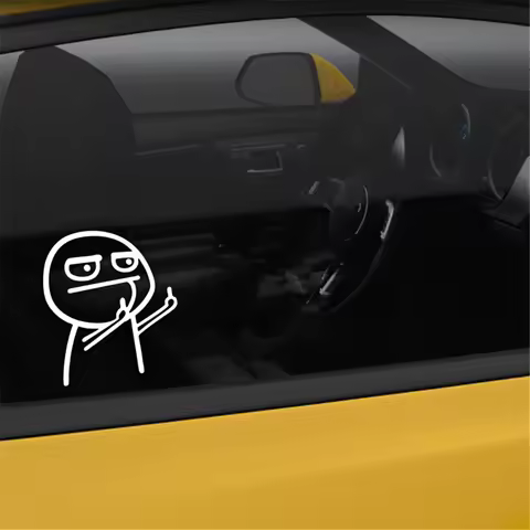 middle finger funny car sticker decoration for Mustang Ranger Figo KA Territory FLEX Transit Super D