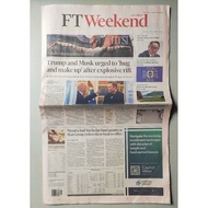 FT Weekend 7 June 2025 newspaper: Donald Trump and Elon Musk / imported newspaper