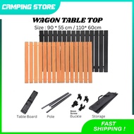 Wagon Table Top Aluminum Alloy Foldable Wagon Board Table Buckle Clip Wagon Trolley Camping Cart Boa