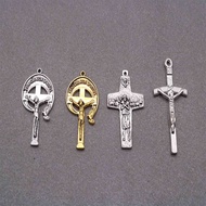 10 pieces of Catholic classic charm Jesus cross medal, Rosary Jesus cross accessories.