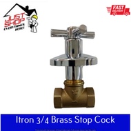 ITRON BRASS STOP COCK 3/4''