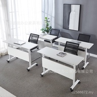 Combination Conference Table Folding Stitching Desk Training Wheeled Desk Chair Training Table Long 