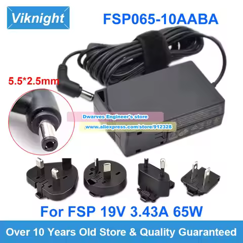 Genuine FSP FSP065-10AABA AC Power Adapter 19V 3.43A 65W for Intel NUC Series NUC7i7BNH NUC7i5BNH NU