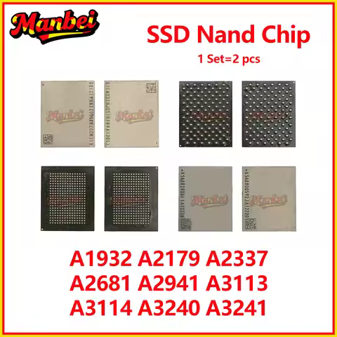 Laptop SSD Nand IC 256GB 512GB 1TB 2TB For Macbook Air 13" 15" A1932 A2179 A2337 A2681 A2941 A3113 A