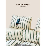 LOVEY COSY Korean Light Luxury New Style Milk Velvet Striped Christmas Hat Dog Plus Velvet Thickened