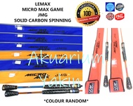 NEW LEMAX MICRO MAX GAME JMG SOLID CARBON SPINNING ROD 1 PIECE SECTION UL