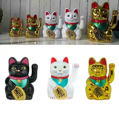 5inch Electric Waving Arm Lucky Cat Cashier New Store Opening Gift Chinese Cat Decoration