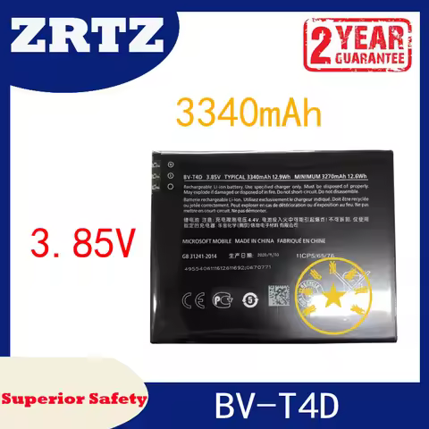 High-Quality Battery BV-T4D For Nokia Microsoft 950 Cityman Lumia 940 XL RM-1118 BVT4D BV T4D 3340Ma