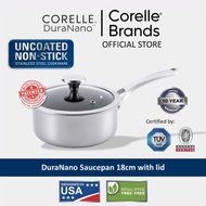 CORELLE DuraNano 18cm Sauce Pan - Uncoated Non-Stick Stainless Steel Cookware