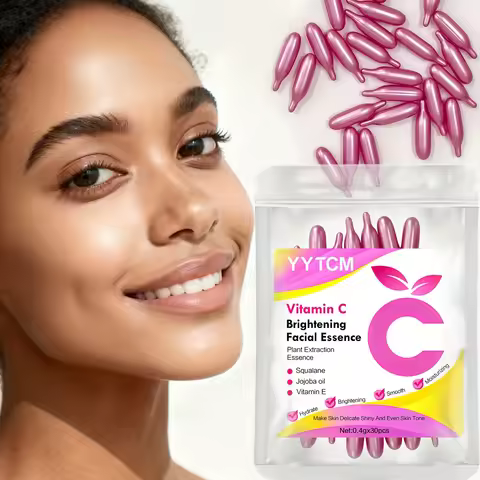 Vitamin C Skin-Brightening and Moisturizing Capsule Essence, Hydrates and Smooths the Skin, Contains