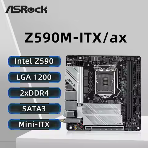 ASRock Z590M-ITX/ax Motherboard Support i5-11400 10700F i7-11700 10700F i9-11900 10900KF CPU DDR4 50