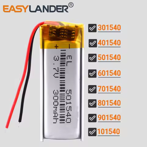 801540 701439 3.7V 350mAh Li-ion Polymer Lithium Battery Lipo 301540 401540 501540 3.7V 300mAh 60154