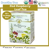 Celebration Herbals Organic Red Raspberry Leaf Tea, Caffeine Free, 24 Tea Bags Herbal Tea, once a da