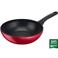 Tefal Excellence Induction Titanium Nonstick Wok Pan (28cm) Dishwasher Oven Safe No PFOA Red