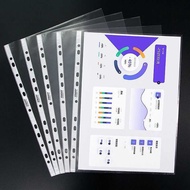 Jindeli 11-Hole File Bag A4 Transparent File Bag 11-Hole Insert Bag Paging Bag a4 Eleven-Hole Loose-