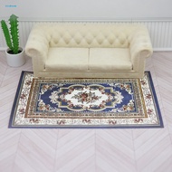 Dollhouse Rug Imaginative Play Rug 1/12 Scale Miniature Carpet Rug for Dollhouse Realistic Tiny Fabr
