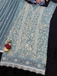 [PRE-ORDER] 2025 DEC READYMADE ORGANZA SILK EMBROIDERY SEQUINS WORK SUIT SIZE S TO 5XL ( DELIVERY 10