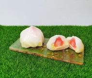 【日式雪苺娘】蠟燭材料包 甜點蠟燭 手作材料包 草莓大福 仿真