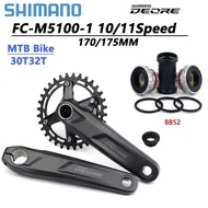 SHIMANO Deore M5100 Crankset para sa MTB Bike FC-M5100-1 170mm 175mm 30T 32T Chainring BB52 Bottom