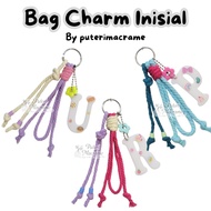 | Bag Charm Initials Name | Bag Charm LETTER | Name Charm Bag | Custom Name Charm Bag | Macrame Char