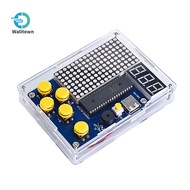 Pixel Game Console DIY Production Parts 51 MCU Game Console Parts with Acrylic Case USB Cable