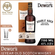 Dewar’s 12 Year Old Blended Scotch Whisky - 700ml / 70cl 40% ABV - Double Aged Oak Cask Whisky Spiri
