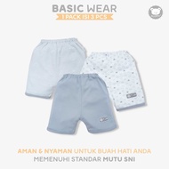 FLUFFY 3/4 Bis Pants (3 Pcs) C3xb Grey Size 1/2/3