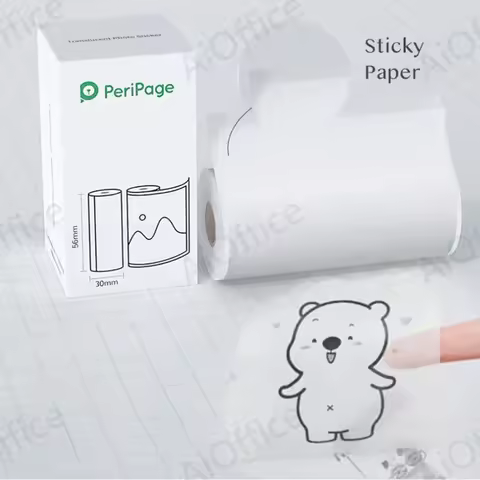Peripage Mini Printer Paper Sticker Self-Adhesive Translucent Sticky Paper Thermal Paper for A6A9 Pr